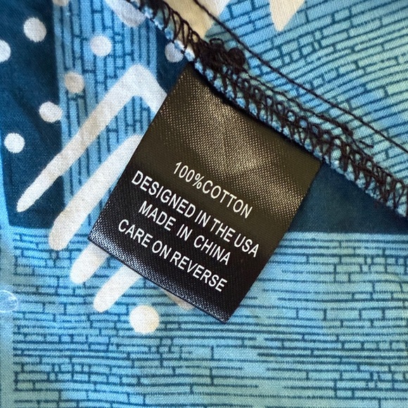 Labala African Print Girl's Butterfly Sleeve Dress in Navy White Mudcloth - Picture 4 of 5